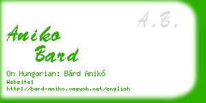 aniko bard business card